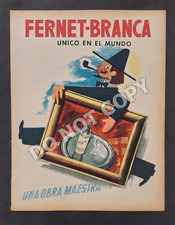 1950s Fernet Branca Argentina Vintage Original Ad Masterpiece Painter Bar Art picture