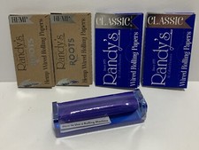 5 PC RANDY'S BUNDLE 1 1/4 ROOTS and CLASSIC Wired PAPERS + 79MM ROLLING MACHINE picture