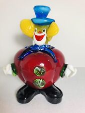 Vintage Murano Clown Glass Red Tomato Clown 7.5
