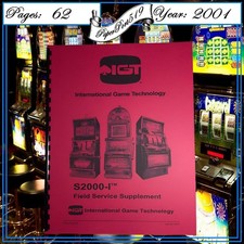 IGT S-2000-I Field Service Supplement Slot Machine Owner's Manual 63 Page (2001) picture
