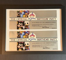 Vintage 1985 Disneyland 30th Anniversary— Framed Sequential Pair — picture