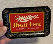 Vintage 1952 Miller High Life Beer Metal Tip Tray Nice picture