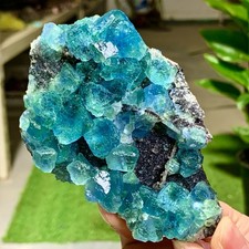 293G Rare transparent blue green fluorite cubic mineral crystal sample/Zhejiang picture