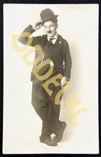 1915 Charlie Chaplin 'The Tramp' RPPC photo postcard RKO picture