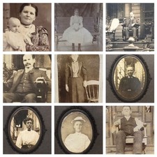 Vintage Photos 1870's - 1890's Cabinet Cards - 12 Photos picture