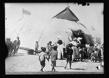 Photo:Cagliari Sardinia Italy 1918 Summer Camp Lunch Call Children Tent picture