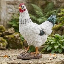 Elenon Farmhouse Rooster Statue Outdoor Garden Decor, Realistic Chicken Figur... picture