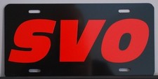 SVO METAL LICENSE PLATE FITS COBRA R MUSTANG F-150 LIGHTNING FOCUS CONTOUR FORD picture