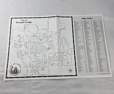 Vintage Grand Ledge Michigan Street Map Black & White One-Sided picture