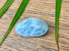 Larimar Tumble Stone Aqua Tumbled Gemstone Mineral Specimen Crystal Chakra picture