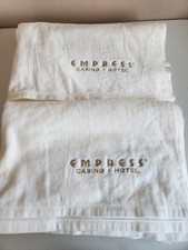 New Lot of 2 Empress Casino Hotel large 70X33  100% cotton towels- Made in USA picture