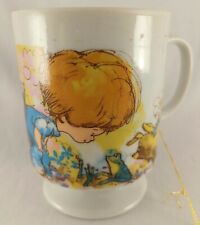 Vintage Gibson Happiness Coffee Tea Cup Little Boy Frog Rabbit Slingshot 70s picture