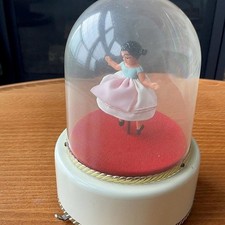 Reuge Music Box ballerina Under Glass Dome “Go To Sleep My Baby” VIDEO Vintage picture