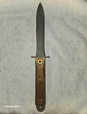 Ek Commando 1941 Reproduction Combat Fixed Blade Knife Black Clip Point Wood picture