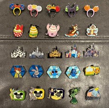 Lot of 25 Authentic Disney Parks Trading Pins- Mix of WDW and DL Pins picture
