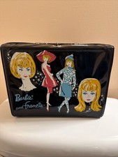 1965 Barbie and Francie Lunchbox Black Vinyl Thermos Not Included Vintage Mattel picture