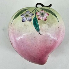 Vintage Chinese Temple Altar fruit offering box enamel trinket dish mango picture