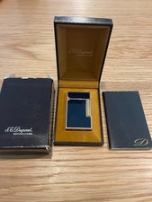 Vintage S.T. Dupont Ligne 2 Lighter Black Lacquer Gold Plated with Box picture