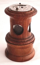 Antique Peugeot Freres Traveling Pocket Pepper Grinder Mill Wood Glass READ picture