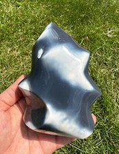 Orca Agate Flame Tower, Orca Agate Point, Natural Orca Agate from Madagascar picture