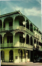 Oak Leaves And Acorns Iron Balconies New Orleans LA Vintage Postcard C1950 picture