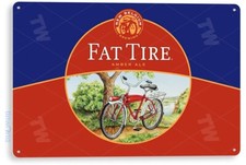 TIN SIGN Fat Tire Beer Metal Art Store Pub Brew Beer Liquor Shop Bar Cave A363 picture