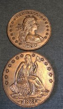 2 Vintage wall plaque 1970s composite material Burwood products Darped bust USA  picture