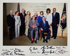 5 Presidents and Wives Signed White House REPRINT 8x10 picture