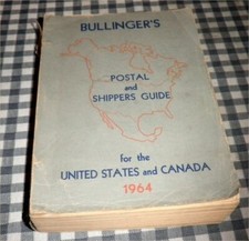 Vintage 1964 Post Office Bullingers Postal & Shippers Guide United States,Canada picture