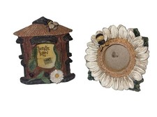 Two Vintage Bee Bungalow Miniature Picture Frames Bee & Daisy  picture