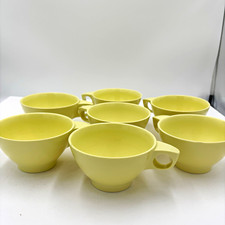 VTG 1950s Boonton Ware Melmac Melamine Coffee Tea Cups Sunshine Yellow 1206-8 picture