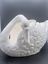 Vintage Large White Swan Planter / Center Piece picture