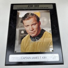 Star Trek William Shatner Autographed Plaque Captain James T Kirk Limited /5000 picture