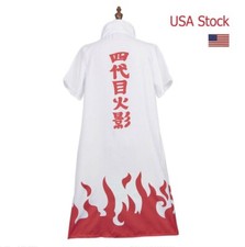 NARUTO Fourth Hokage Namikaze Minato Cosplay Cloak Size M picture