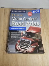 2008 Rand McNally Deluxe Motor Carriers Road Atlas Laminated Truckers Spiral Map picture