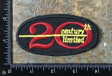 Vintage 20TH CENTURY LIMITED Railroad Train Railway Embroidered Sew-On Patch picture