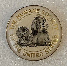Vintage Humane Society Puppy Kitten Cat Dog, Pin Button Tie Tack Hat Lapel picture