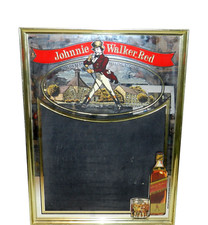 VTG Johnnie Walker Blackboard/Mirrow Bar Sign 18 x 24 x 1 Framed picture