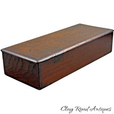 ANTIQUE Pennsylvania dovetailed walnut candle box pencil trinket 19th century picture