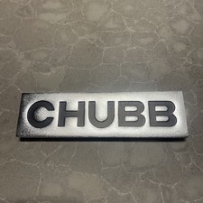 Vintage CHUBB metal plaque picture