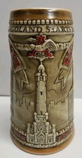 Vintage 1981 Budweiser Chicagoland Beer Stein CS51 Ceramarte Brazil Chicago Mug picture