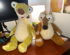 Build-A-Bear Workshop Ice Age Sid & Scrat Plush Stuffed Animal Lot picture