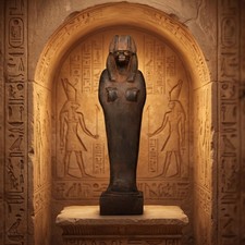 Ancient Egyptian God Anubis Ushabti Statue Mummiform Jackal Deity Stone Figurine picture