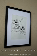 💥AMAZING FRANK MILLER DARK KNIGHT ORIG BATMAN COMIC ART TRIBUTE SIGNED FRAMED💥 picture