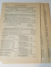 1887 train document CHICAGO & MILWAUKEE &  St PAUL RAILWAY 5 pg railroad report picture