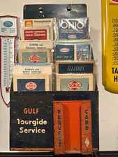 Vintage Gulf Tourguide Service Metal Display Map holder. picture