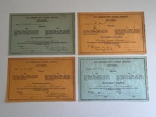 VTG 1931-32 Awards Certificate Los Angeles City Schools District Lot Of 4 picture