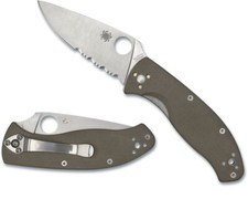 SPYDERCO Tenacious Brown G-10 CPM M4 Combo Edge, Overall Length 7.7, C122GBNM4PS picture