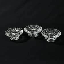 Set of 3 Cristal D'Arques Cheverny Universal Candle Holders Made in France picture