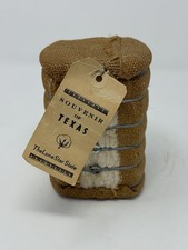 Vintage Miniature Real Cotton Bale Souvenir Texas, The Lone Star State picture